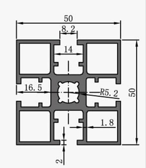 欧标5050工业铝型材 欧标5050工业铝型材