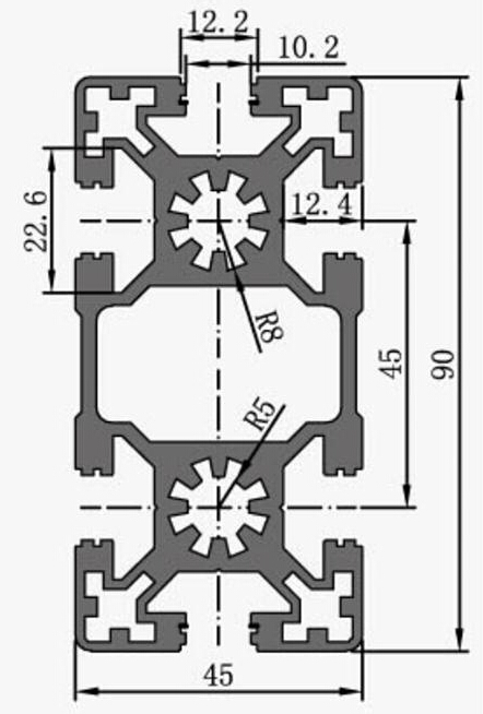欧标4590工业铝型材 欧标4590工业铝型材